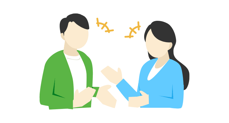 会話をする人