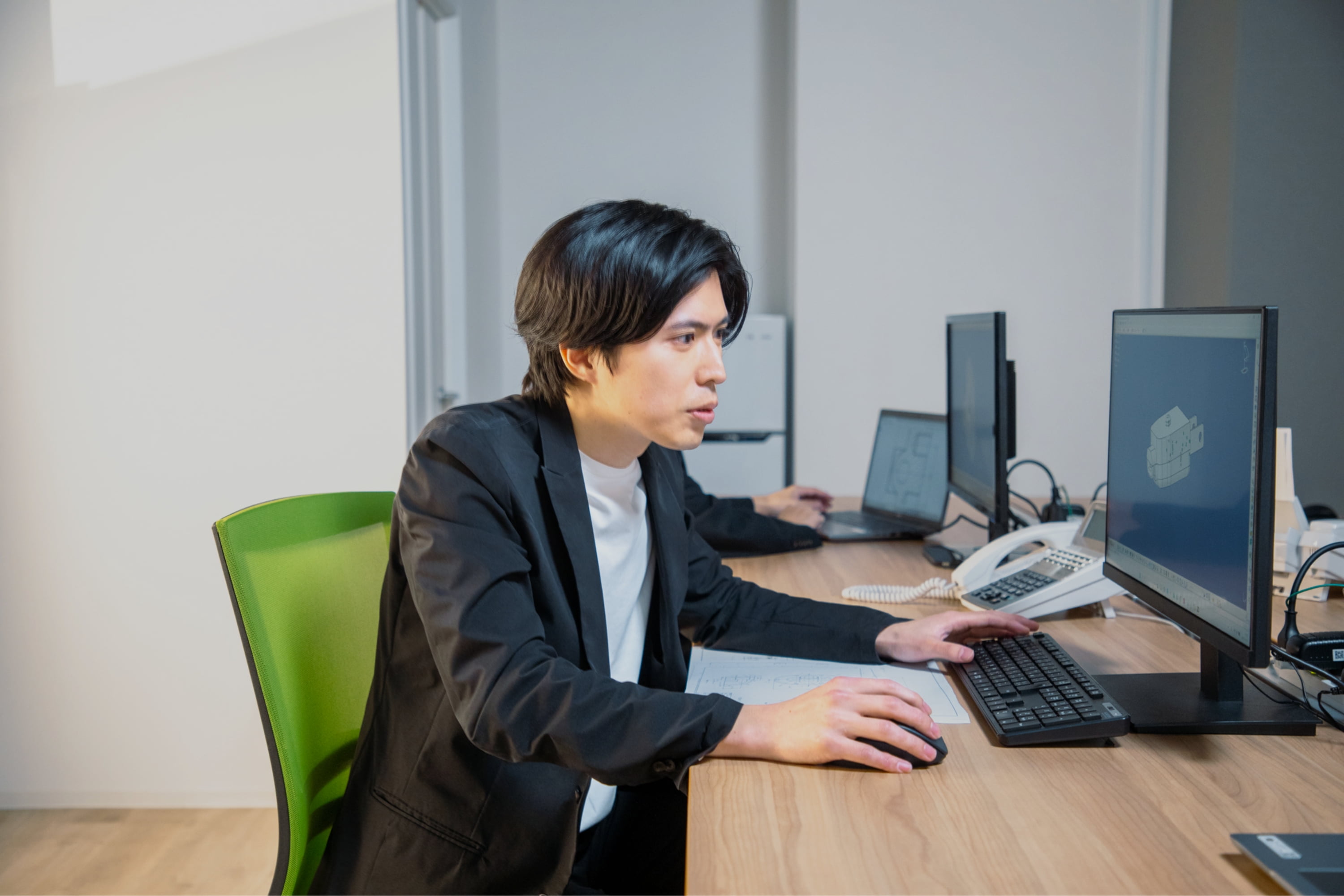 エンジニアとして成長を望んでいる男性